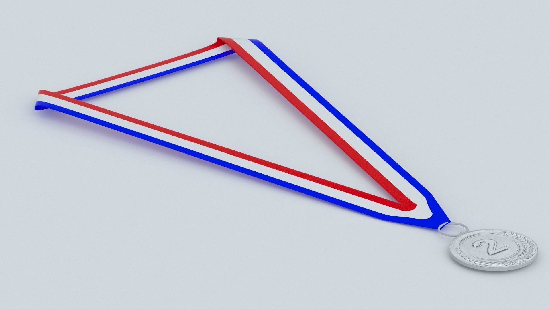 silver Medal 2nd Place 3D model_2