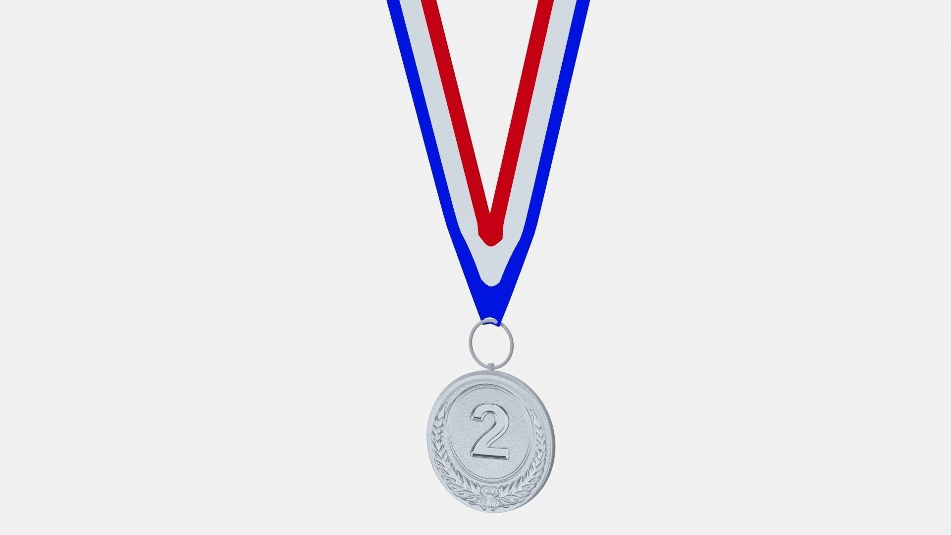 silver Medal 2nd Place 3D model_1