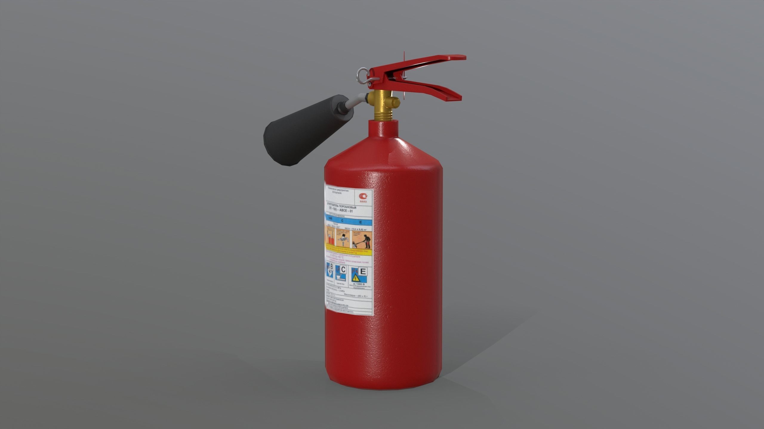 fire extinguisher Low-poly 3D model_2