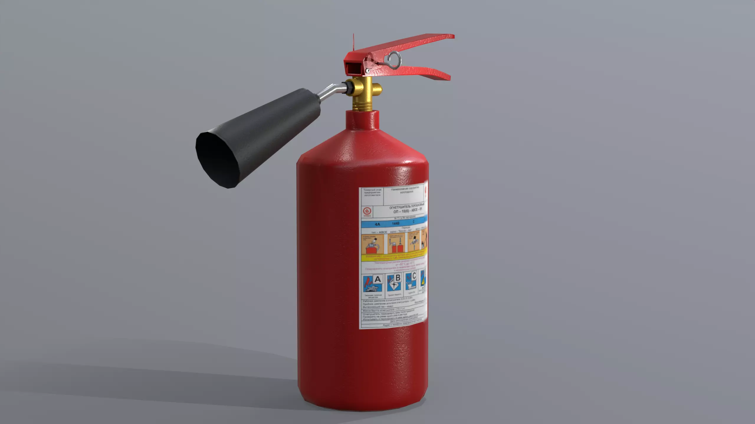 fire extinguisher Low-poly 3D model_0