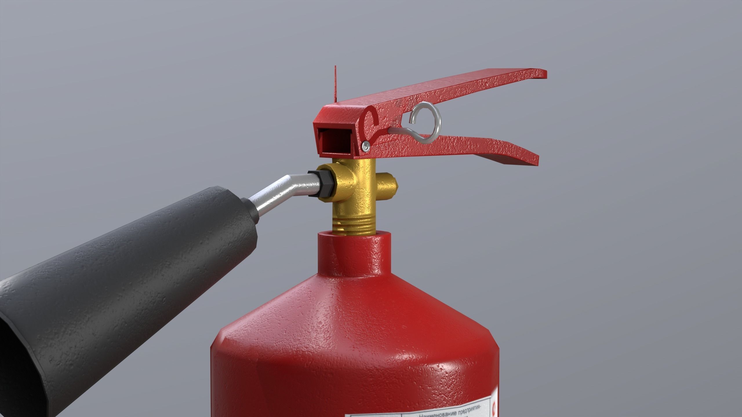 fire extinguisher Low-poly 3D model_4
