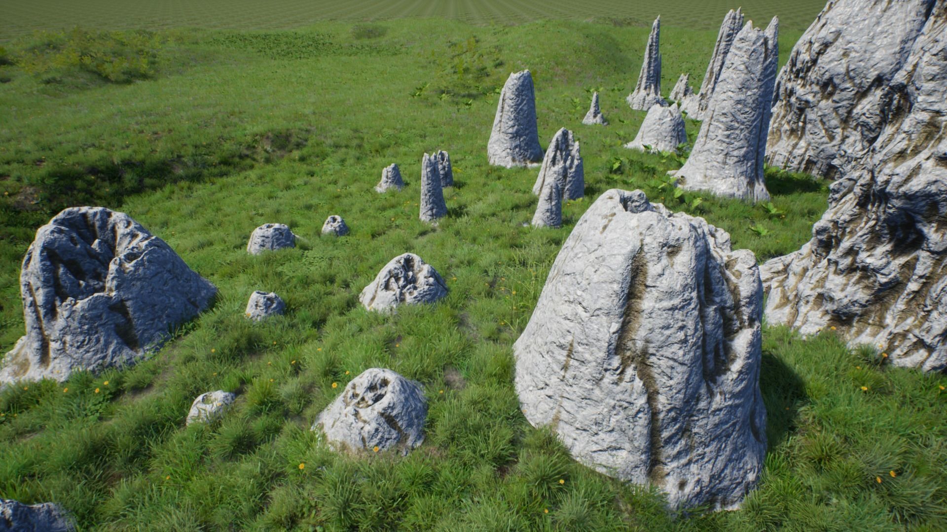 Rocks Formations Pack Low-poly 3D model_4