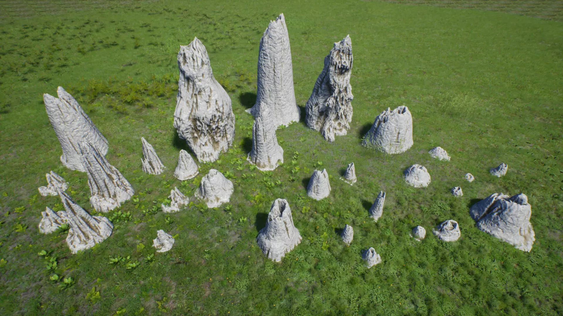 Rocks Formations Pack Low-poly 3D model_0