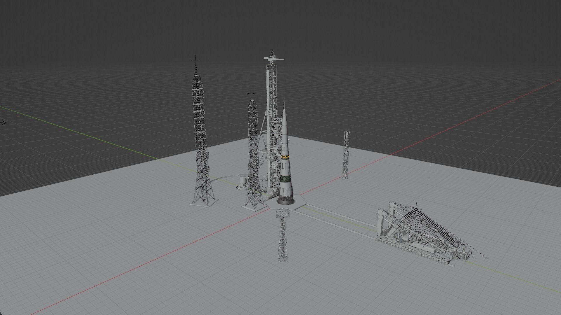 Rocket Launch Site Part 1 3D model_4