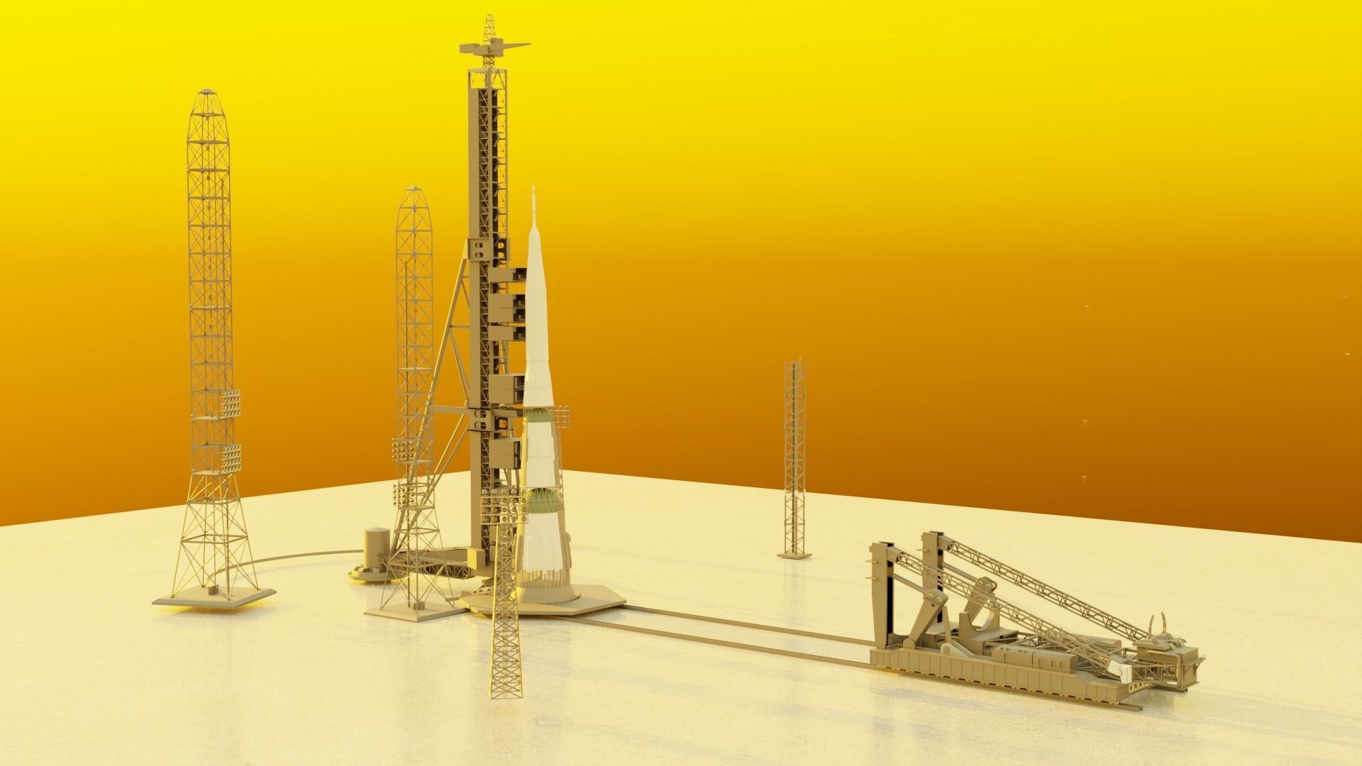 Rocket Launch Site Part 1 3D model_5