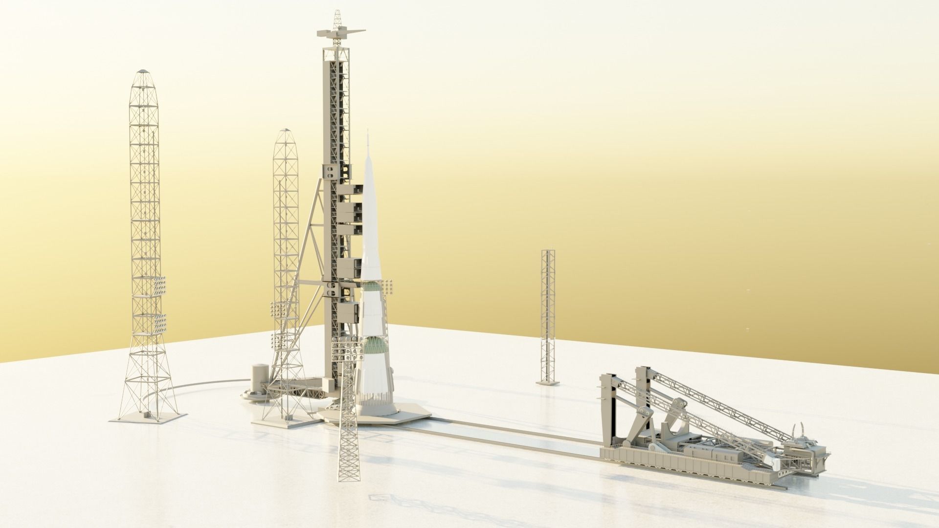 Rocket Launch Site Part 1 3D model_1