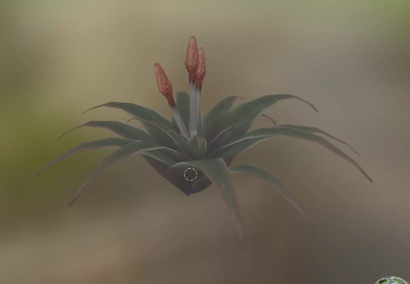 cactus star tree Low-poly 3D model_0