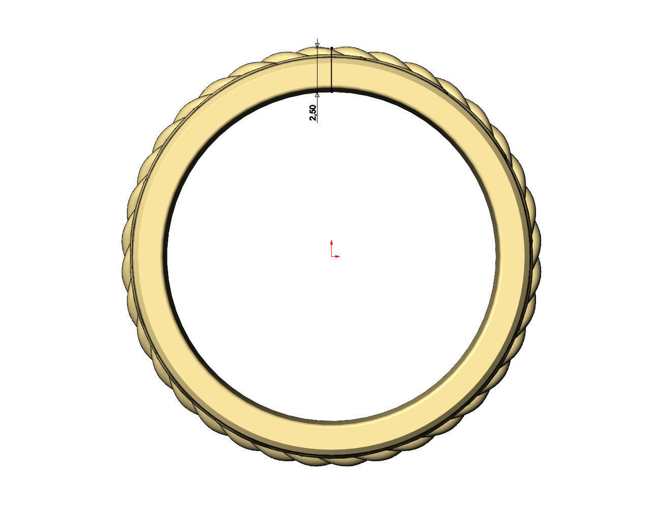 Rope double greek key wave band US sizes 7 8 9 3D print model_7