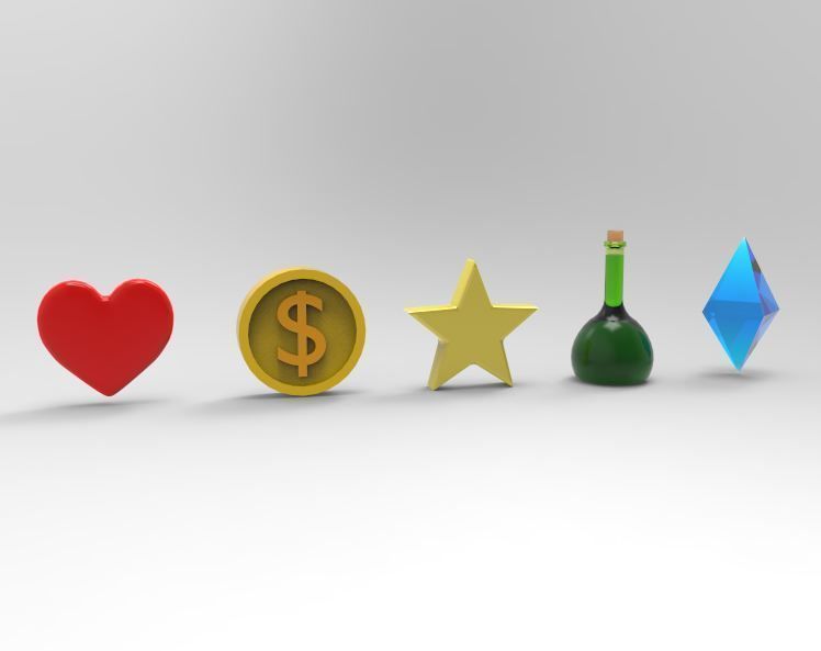 Low Poly Game ready Super Mario game assets props set Low-poly 3D model_4