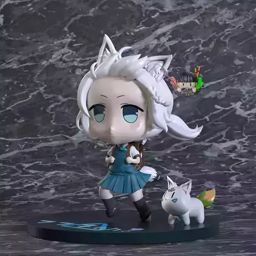 Hololive - Shirakami Fubuki Chibi 3D Print Model