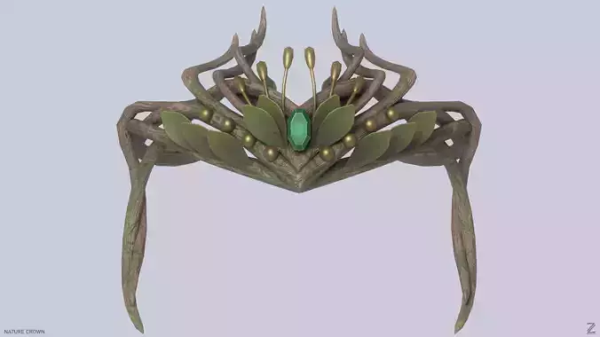 Nature crown Low-poly 3D model