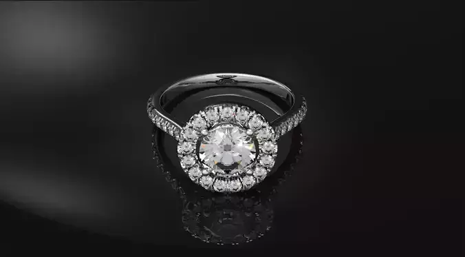 Halo Engagement Ring