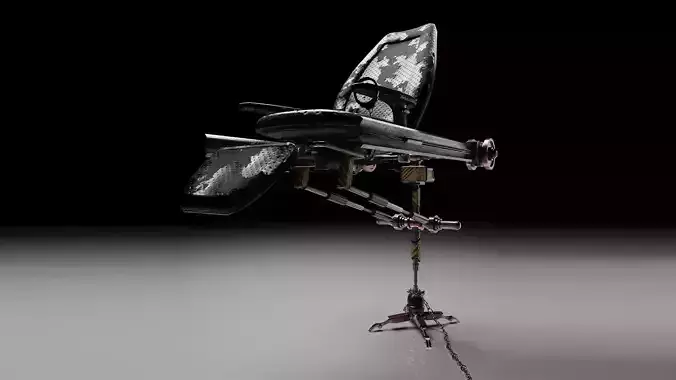 Robotic Chair Machine Low-poly 3D model