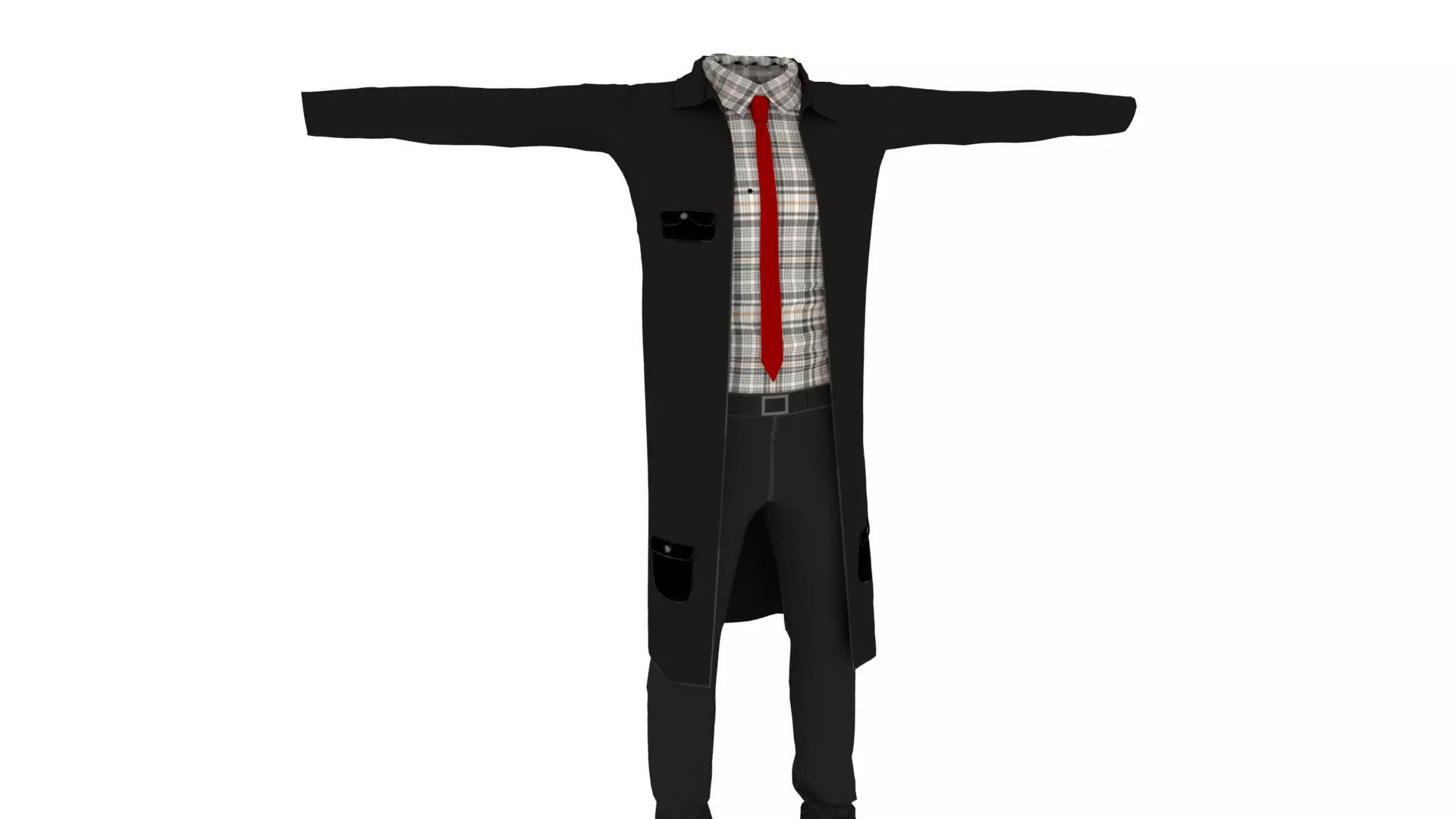 Outfit Low-poly 3D model_0