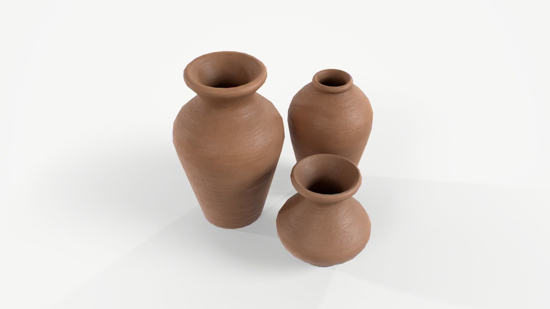 Clay Vase Low-poly 3D model_2