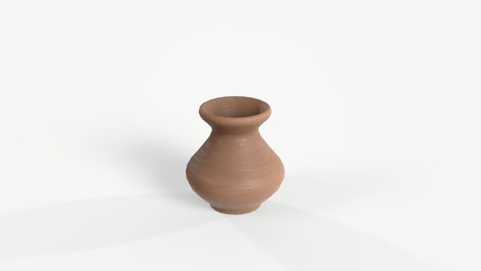 Clay Vase Low-poly 3D model_5