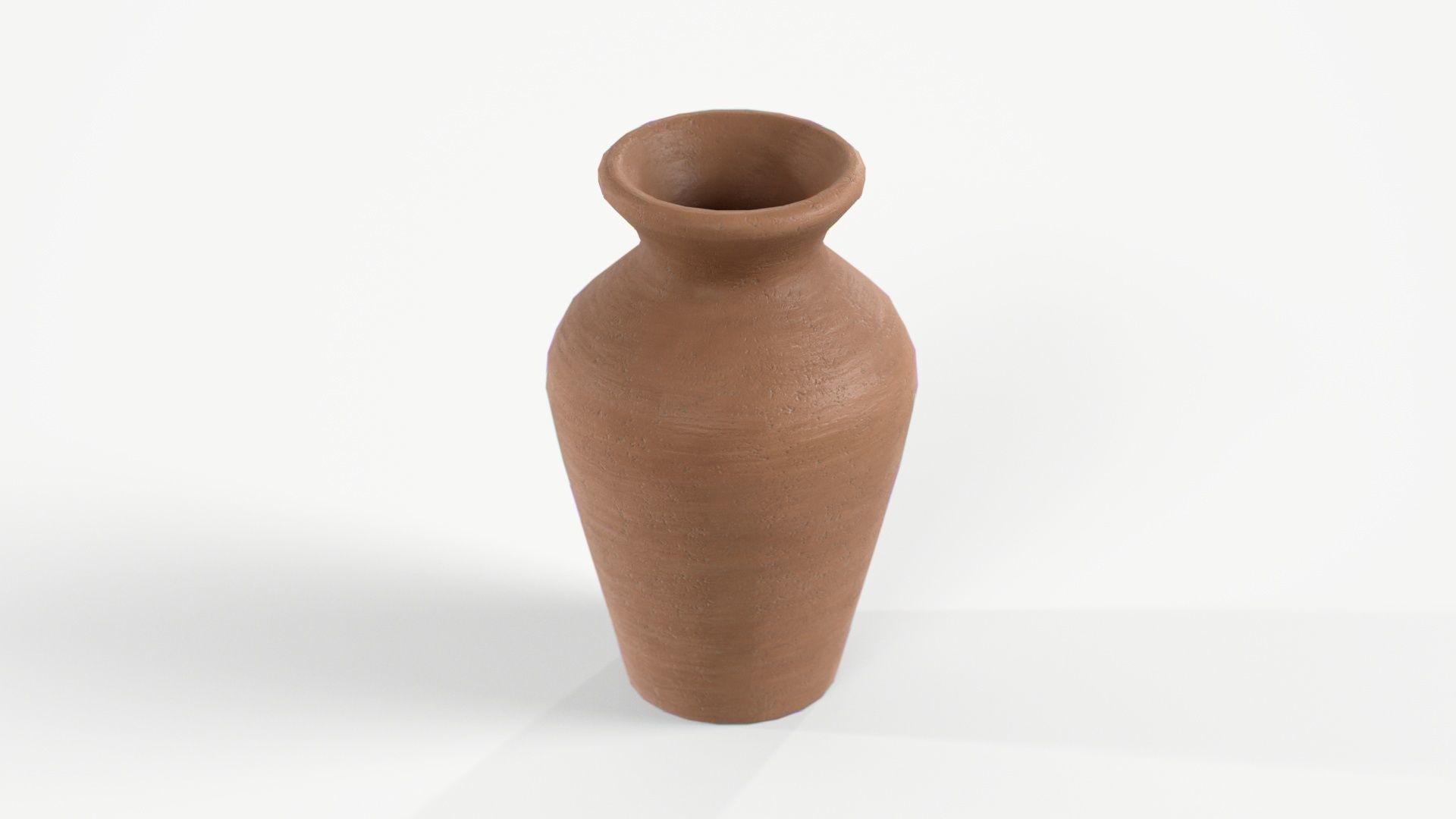 Clay Vase Low-poly 3D model_7