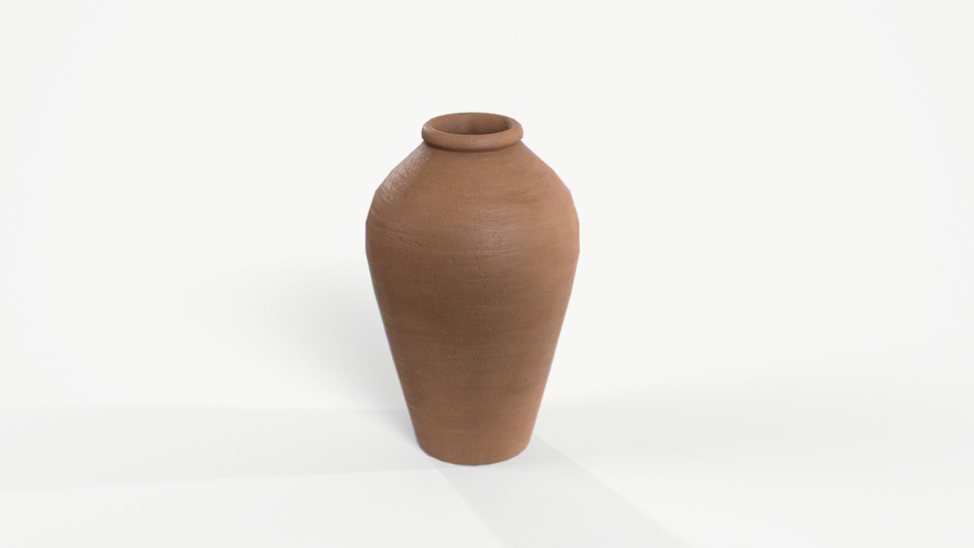 Clay Vase Low-poly 3D model_6