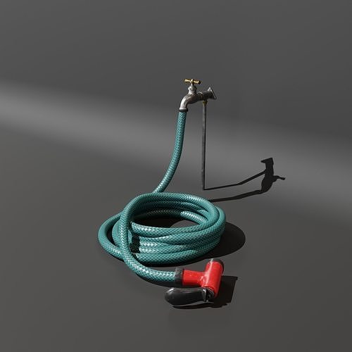 HOSE WITH FAUCET 3D model