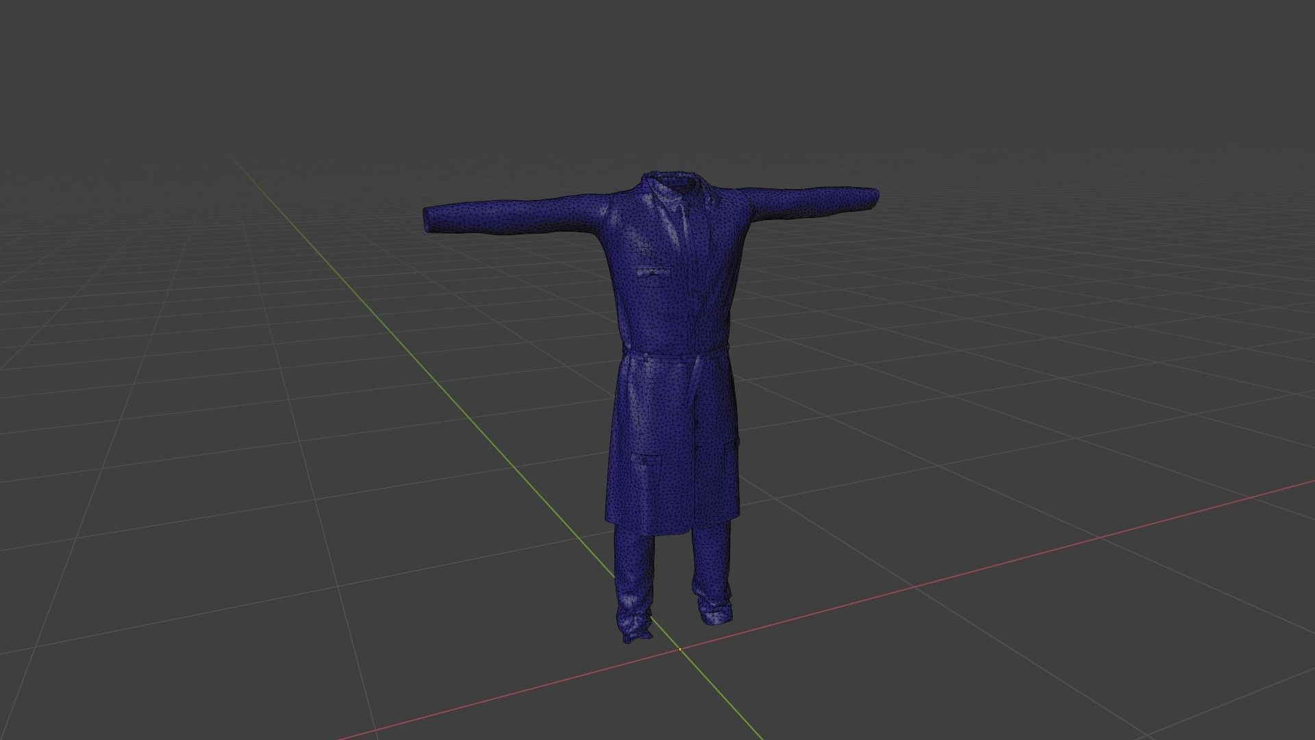 Suit Outfit Low-poly 3D model_6