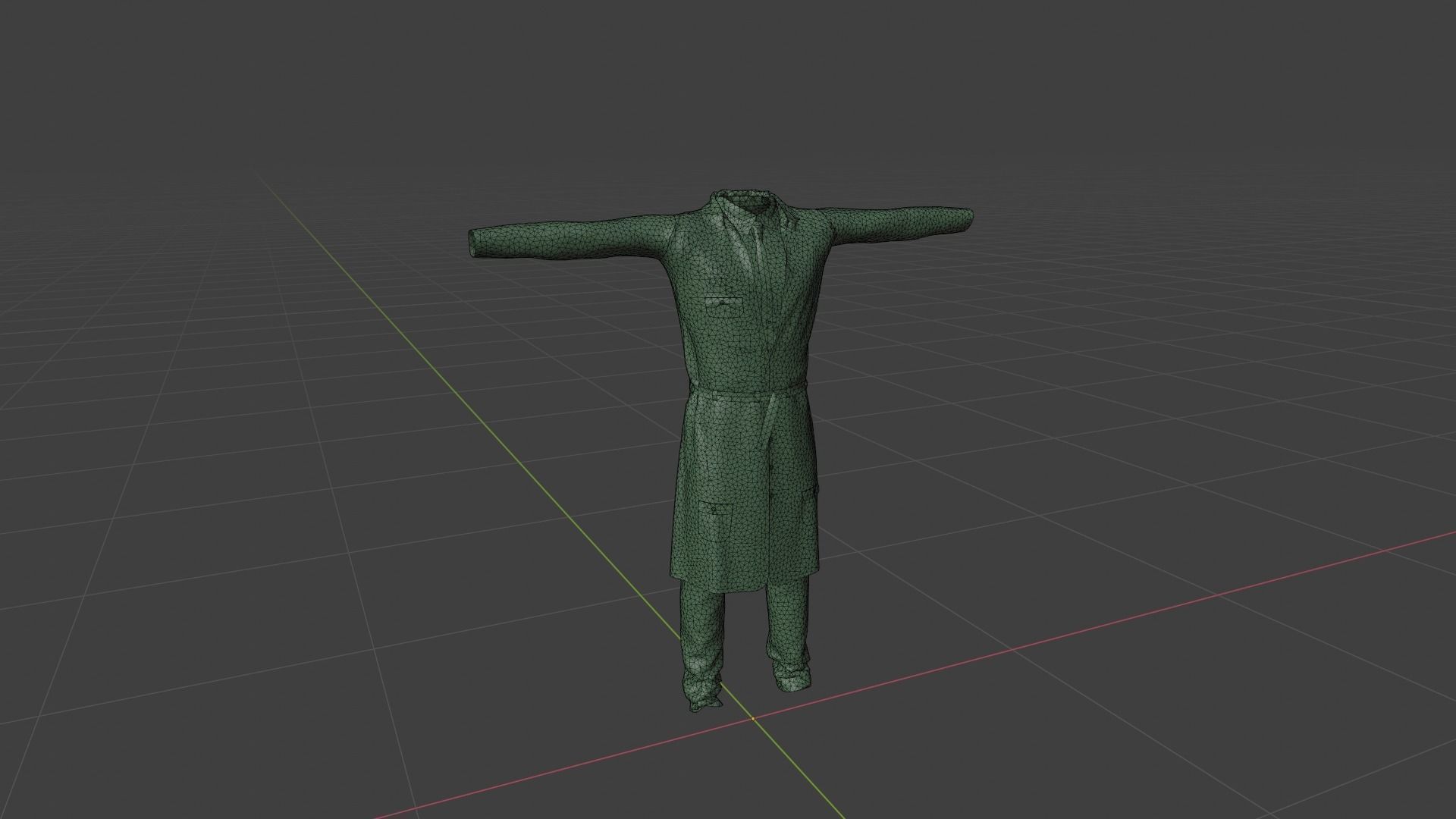 Suit Outfit Low-poly 3D model_6