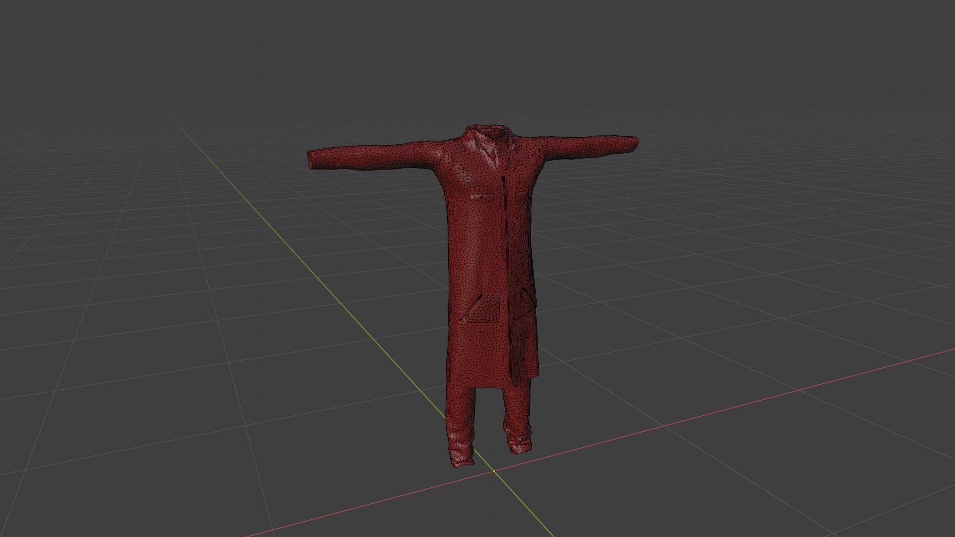 Suit Outfit Low-poly 3D model_6