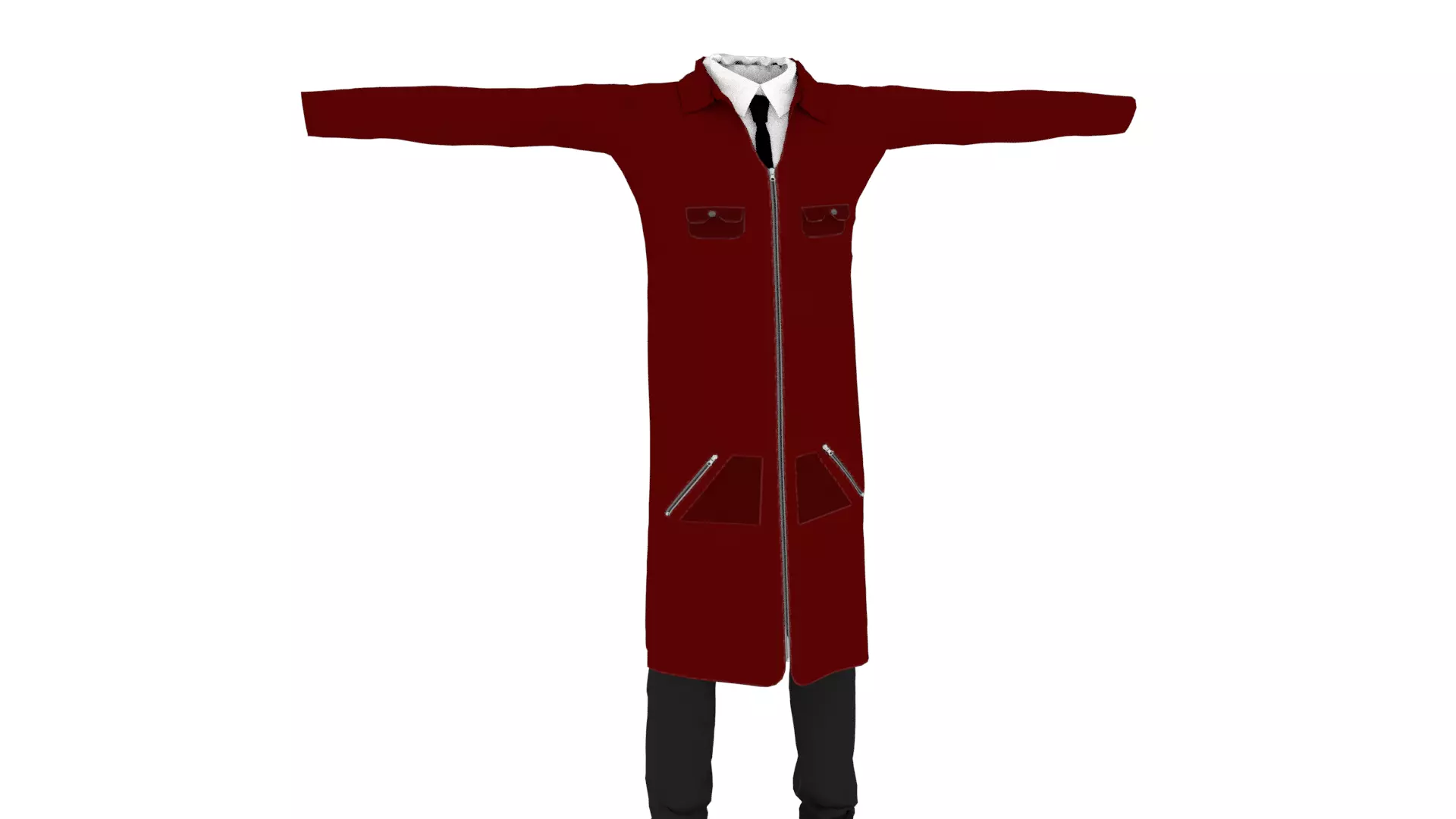 Suit Outfit Low-poly 3D model_0