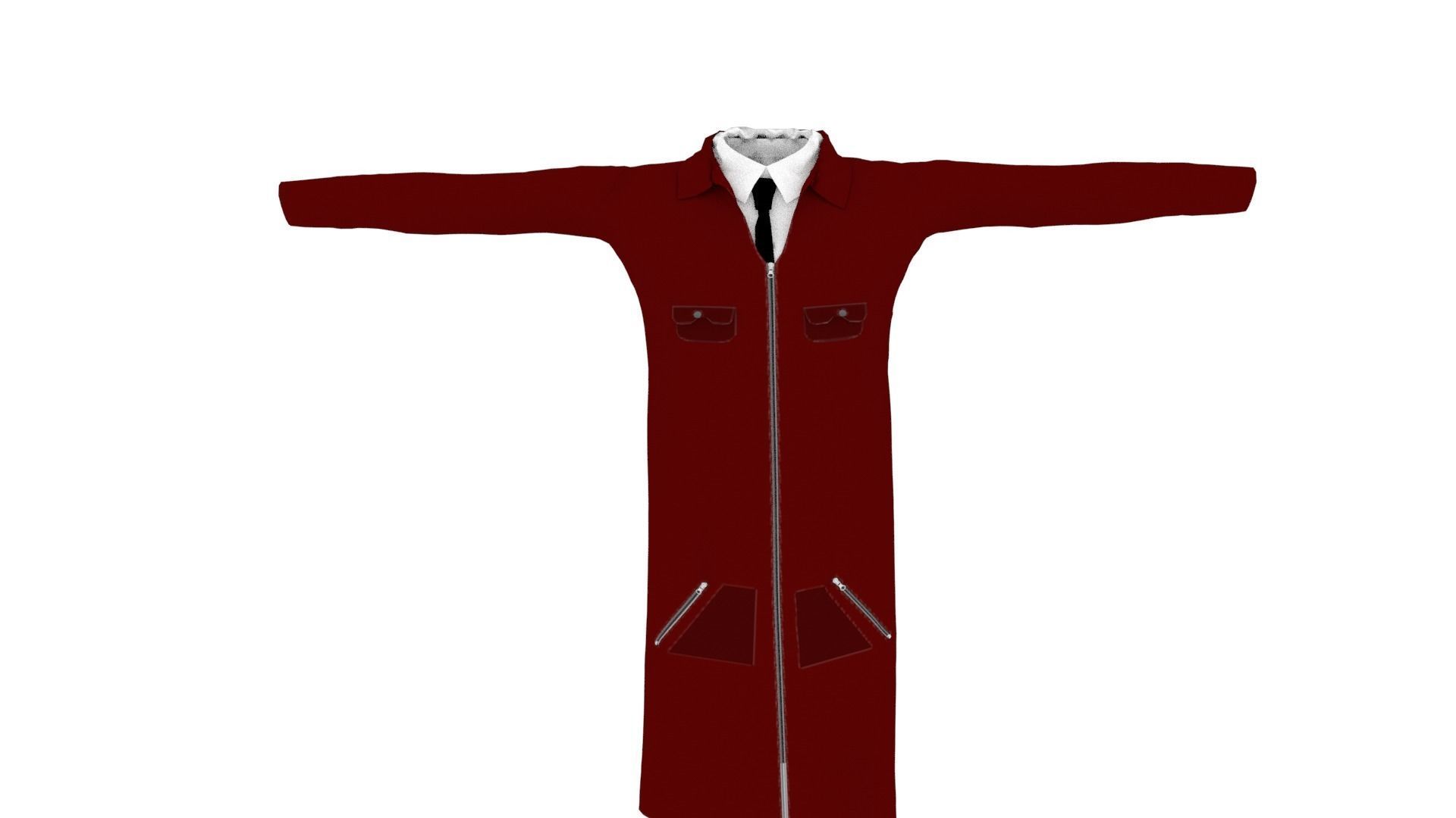 Suit Outfit Low-poly 3D model_2