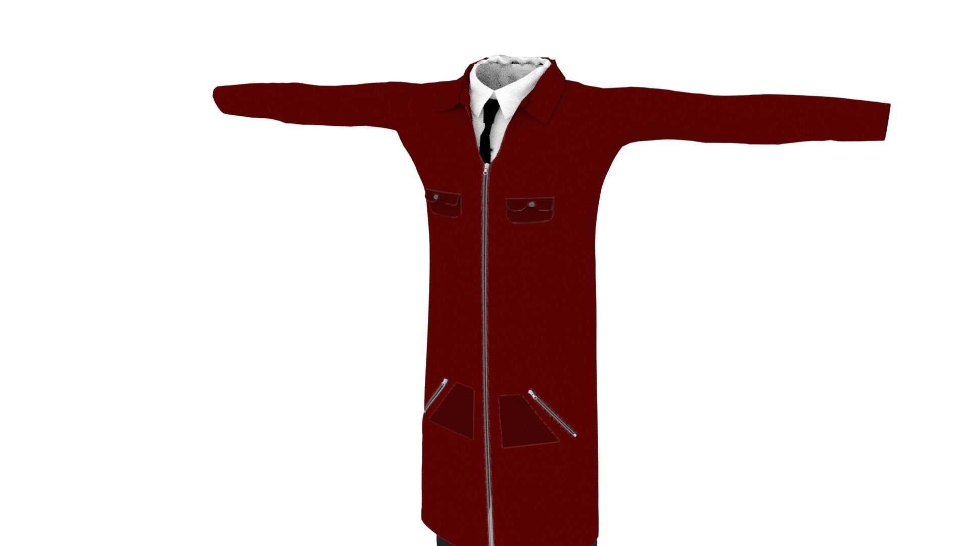 Suit Outfit Low-poly 3D model_1