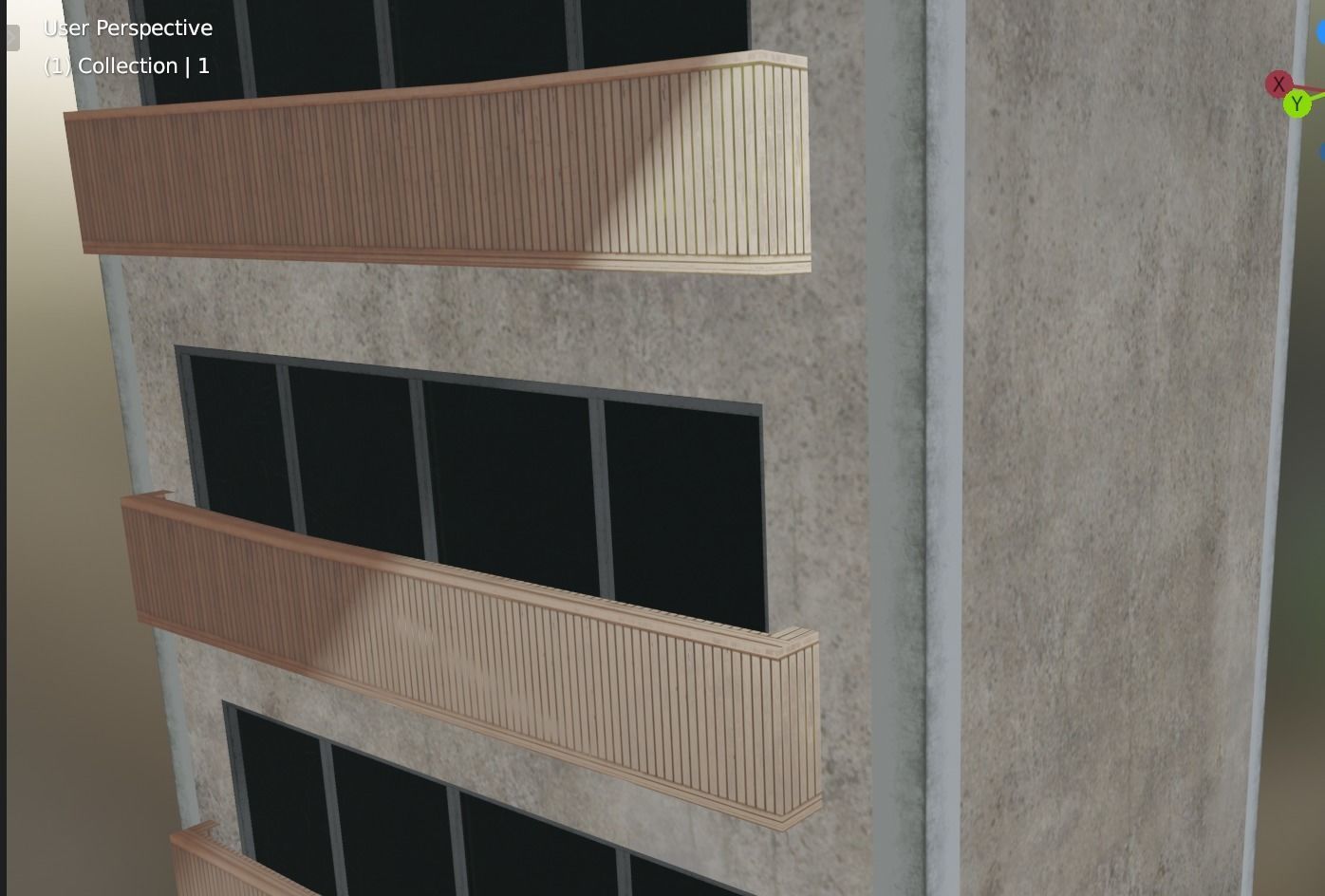 building 12 Low-poly 3D model_2