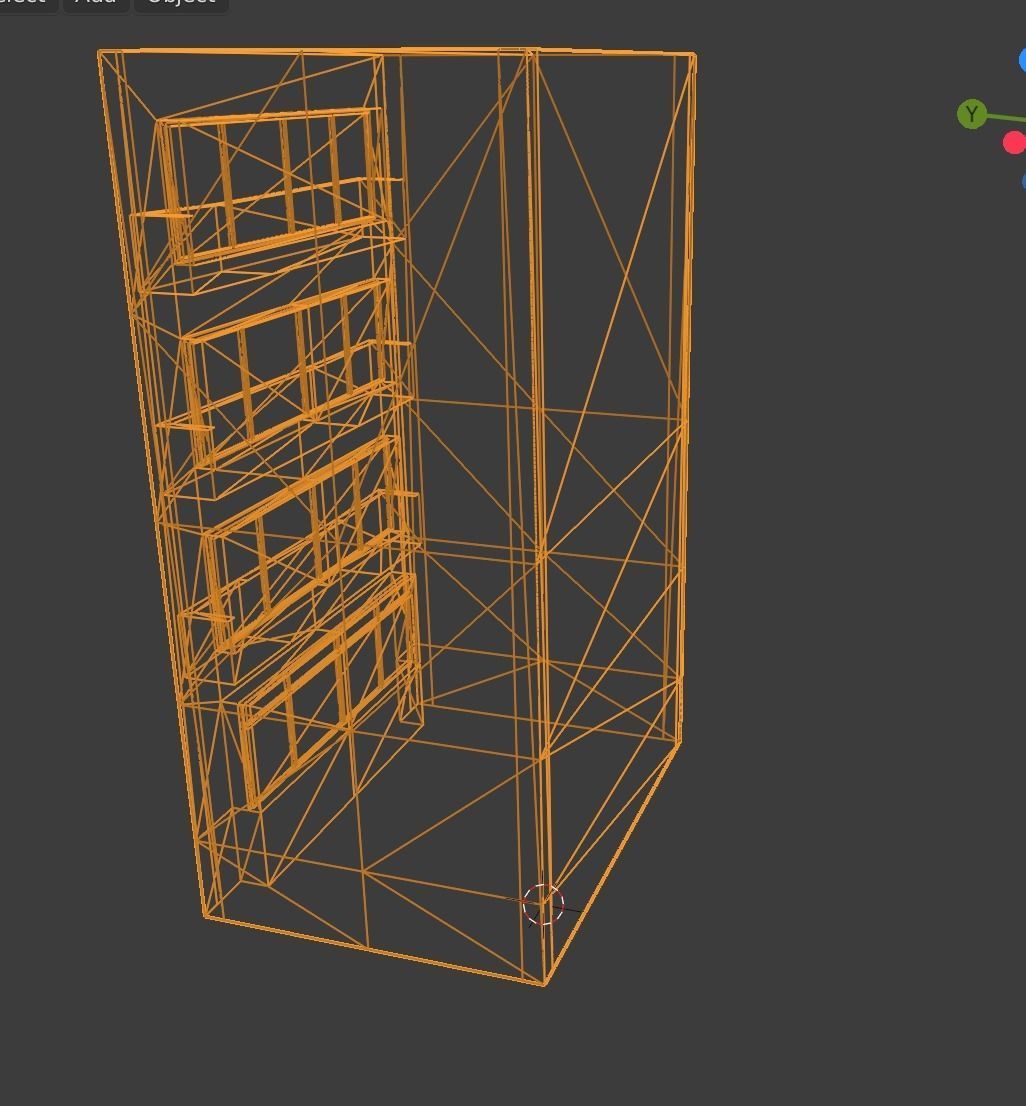 building 12 Low-poly 3D model_7