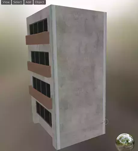 building 12 Low-poly 3D model