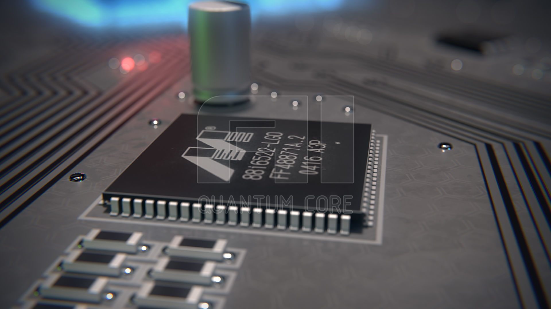 AI Quantum Core PBR Low-poly 3D model_7