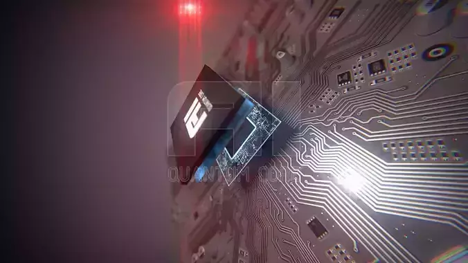 AI Quantum Core PBR Low-poly 3D model