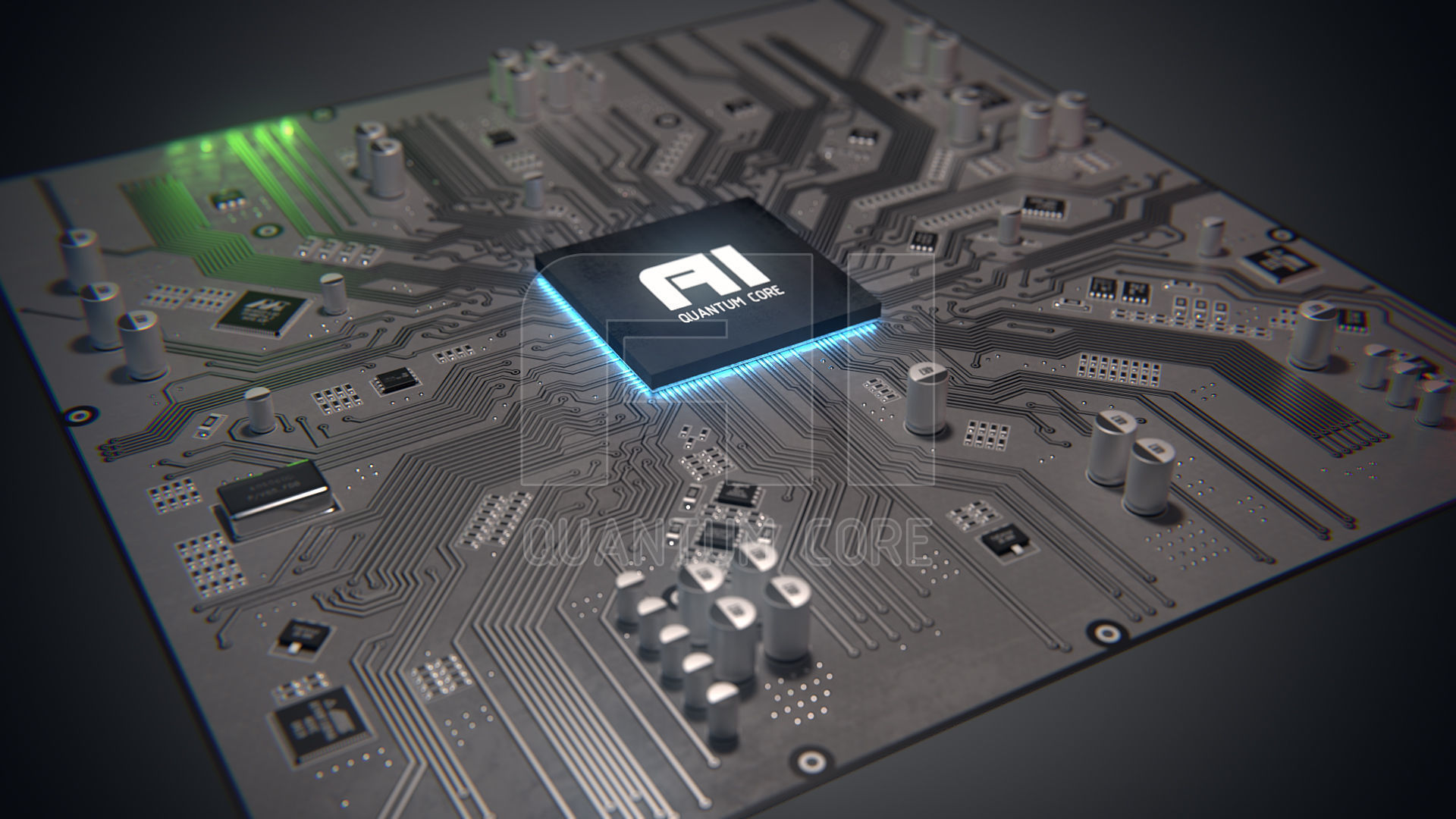 AI Quantum Core PBR Low-poly 3D model_6