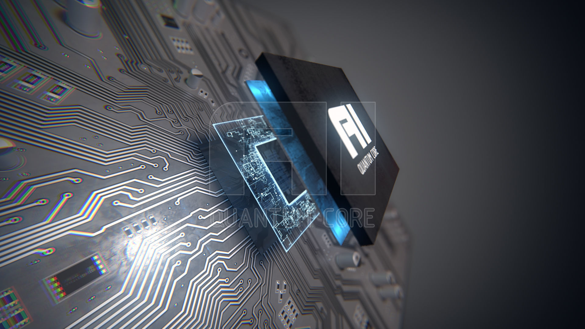 AI Quantum Core PBR Low-poly 3D model_3