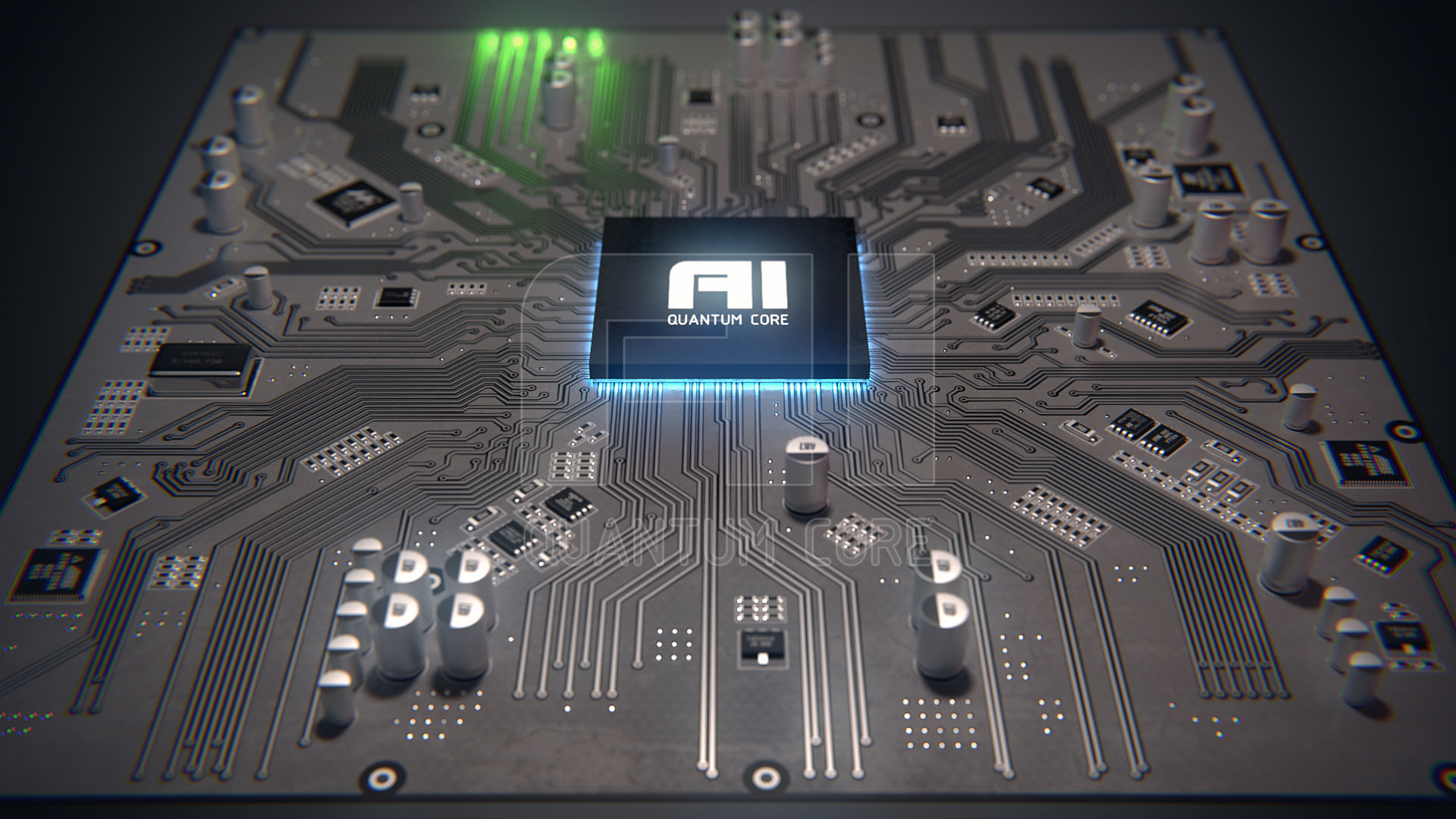 AI Quantum Core PBR Low-poly 3D model_2