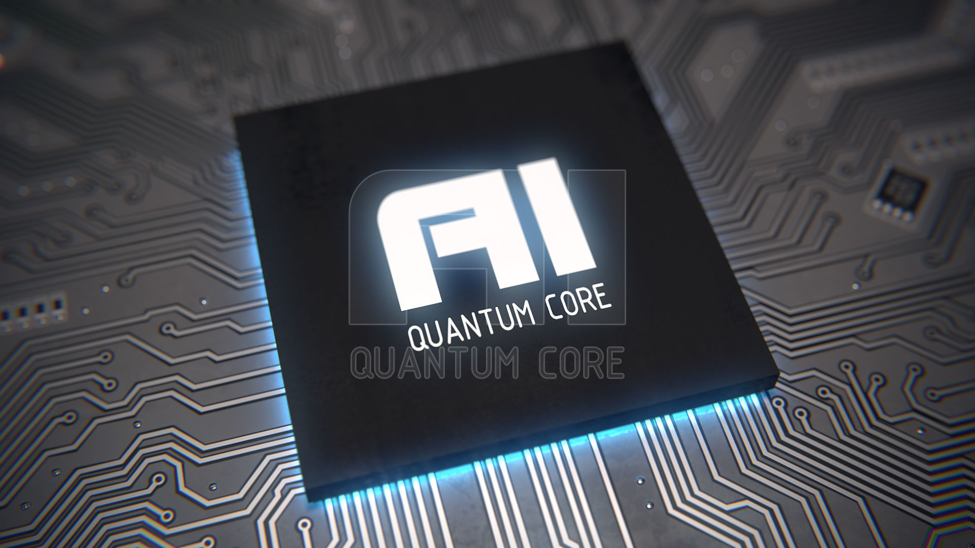 AI Quantum Core PBR Low-poly 3D model_8