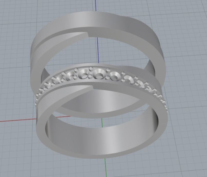 wedding ring 3D print model_10