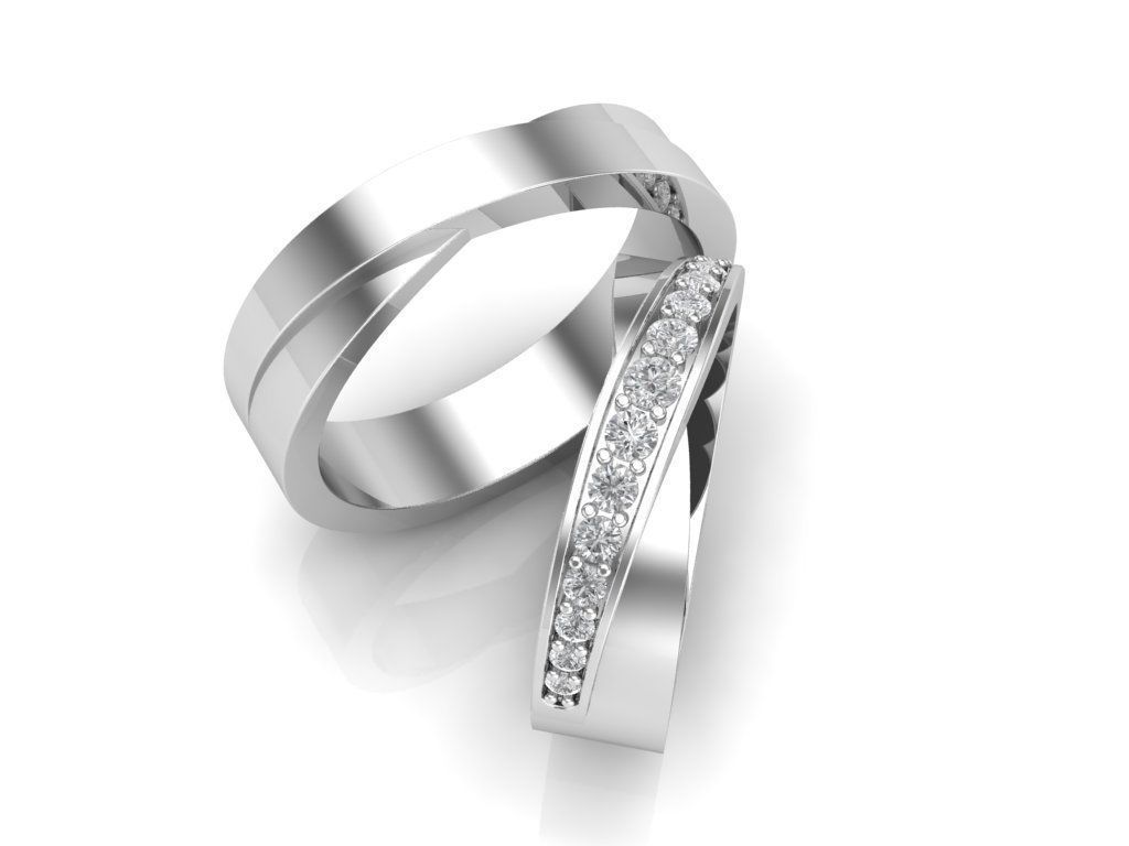 wedding ring 3D print model_2