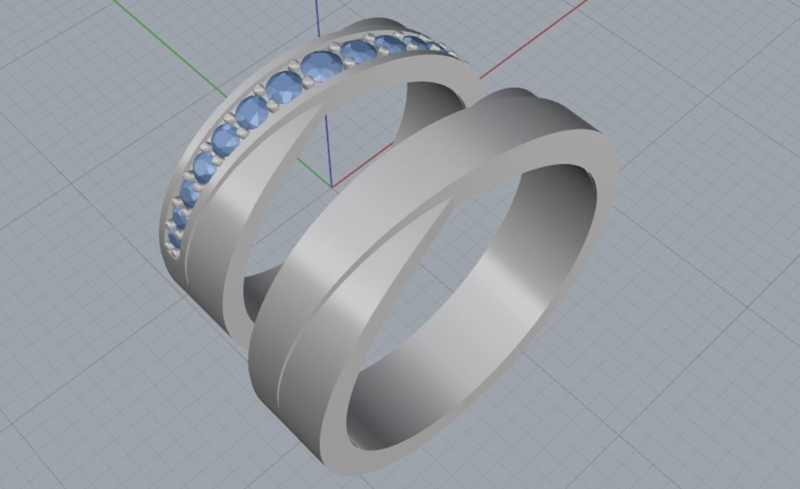 wedding ring 3D print model_7