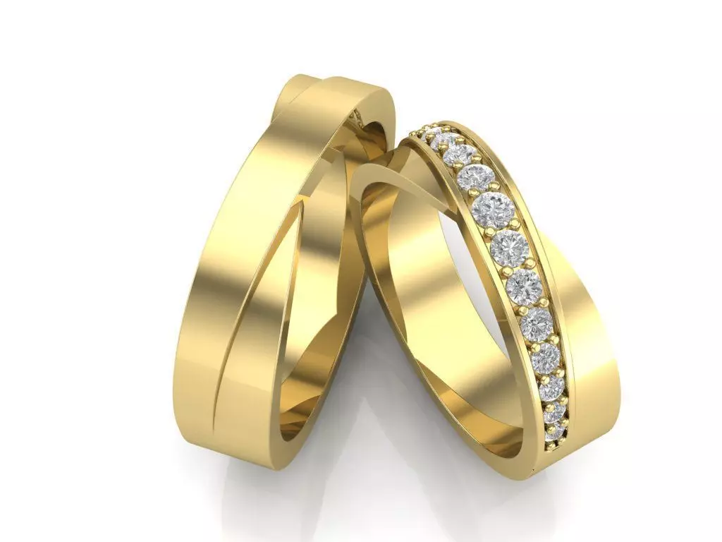 wedding ring 3D print model_0