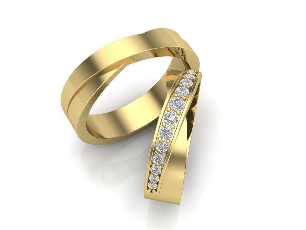 wedding ring 3D print model_1