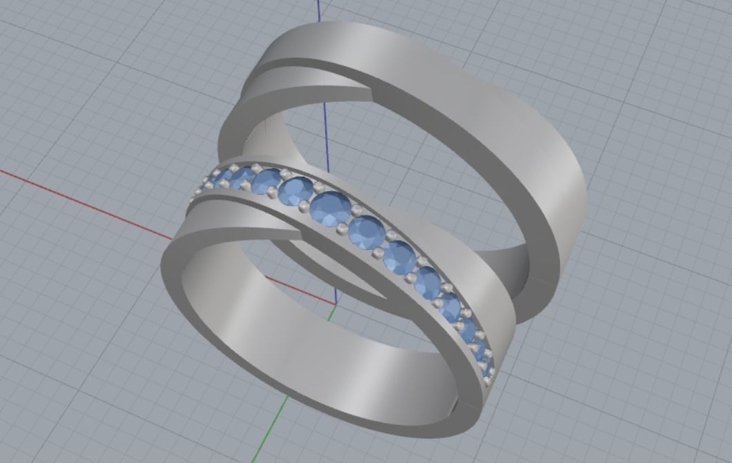 wedding ring 3D print model_8