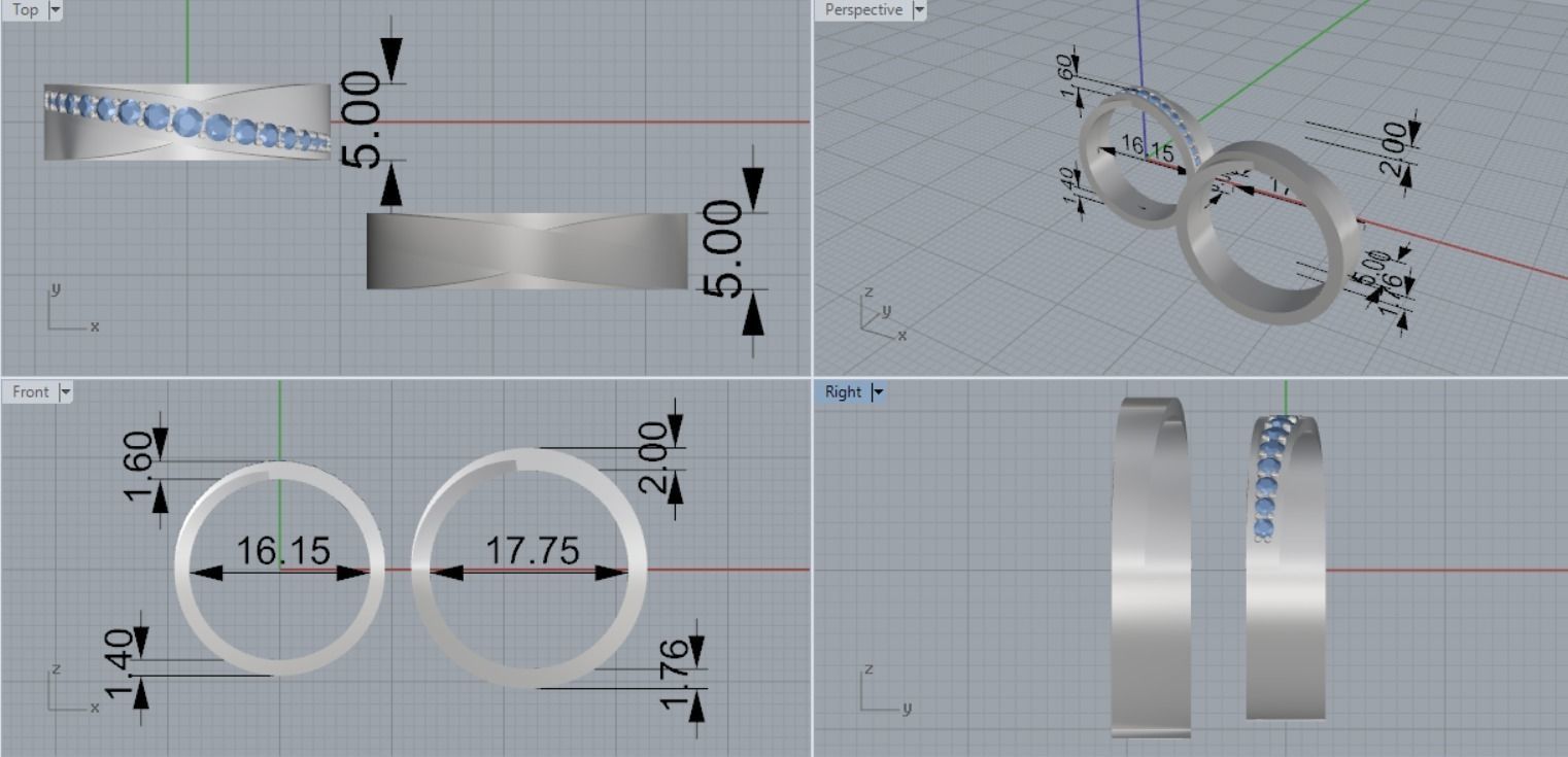 wedding ring 3D print model_11