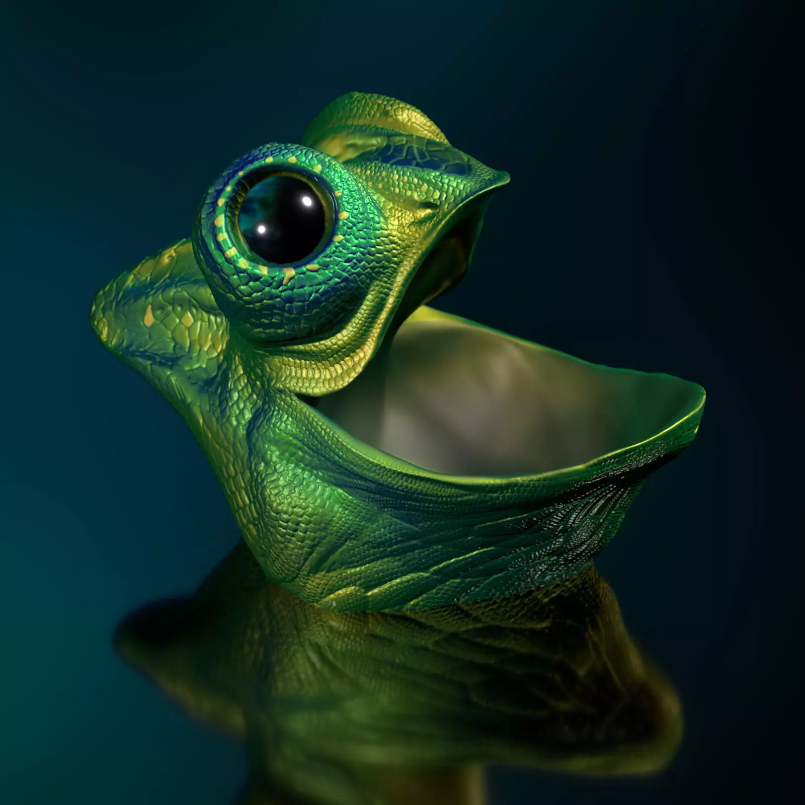 Jemenchamaeleon Chamaeleo calyptratus STL 3D Print Model  3D print model_0