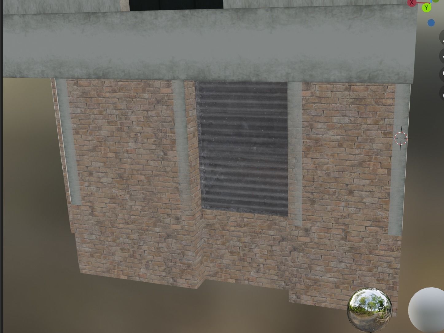 building 14 Low-poly 3D model_3