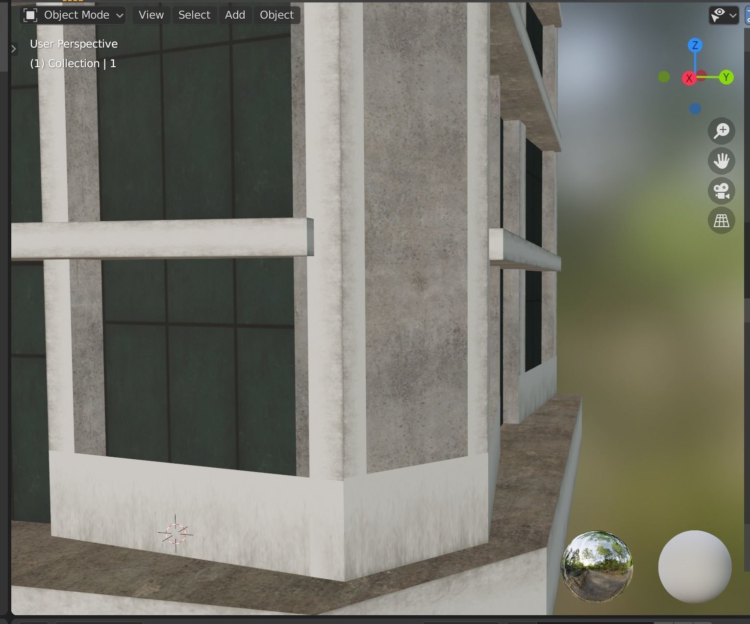 building 14 Low-poly 3D model_7