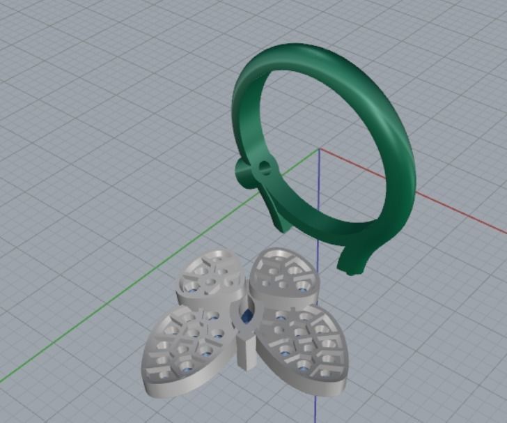 butterfly ring 3D print model_14
