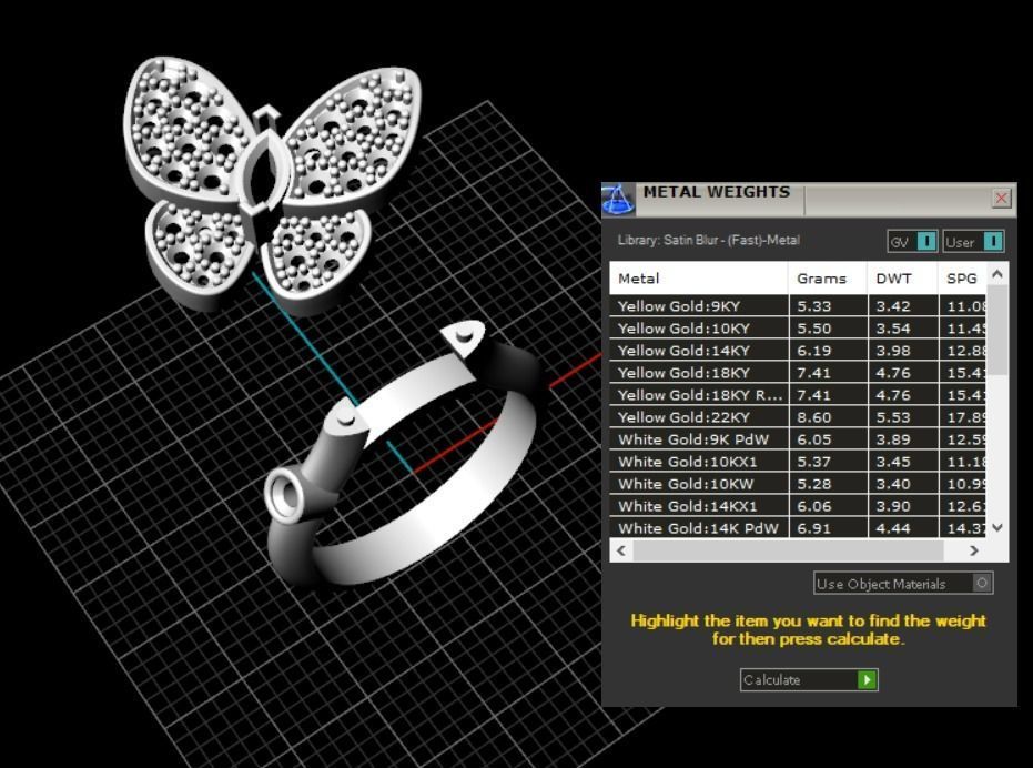 butterfly ring 3D print model_16